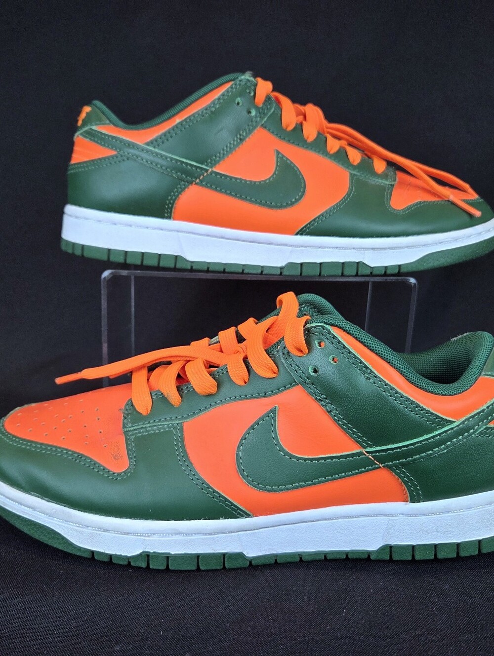 Nike Dunk Size 8 Mens Low Retro Miami Hurricanes Orange Green Shoes DD1391-300